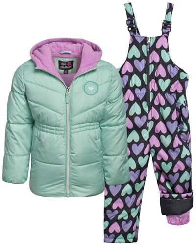 Pink Platinum Girls Snowsuit - 2 Piece Insulated Hooded Ski...