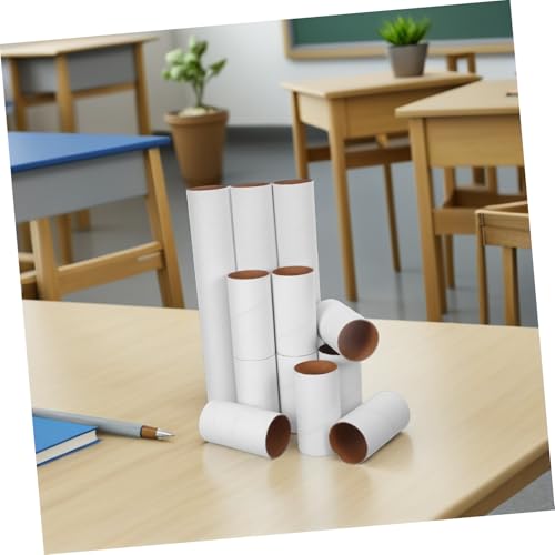 POPETPOP 12 Sztuk Cienkich Papierowych Tub Do DIY Białe Kartonowe Rolki Do Kreatywnych Projektów Plastycznych dla Chłopiec Dziewczynka i Dorosłych i Przenośne Materiały Rękodzielnicze