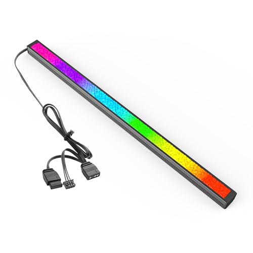 Striscia LED ARGB da 28 cm, 38 luci a LED, 5 V, 3 pin, per alloggiamento PC, striscia LED RGB magnetica, compatibile con Aura SYNC/RGB Fusion/Mystic Light Sync, nessun abbagliamento