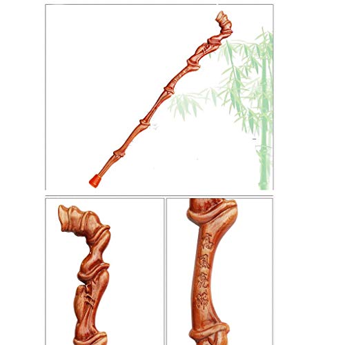 Canne de marche en bois massif 92 cm ajustable béquilles seniors