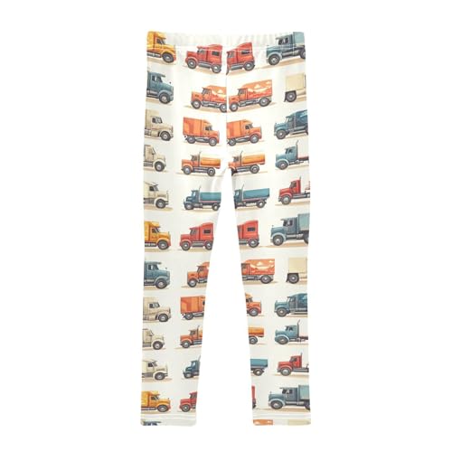 KLL Cartoon Trucks Motorcyles Toddler Girls' Legging Comfortable Full Length Workout Pants Exercise2