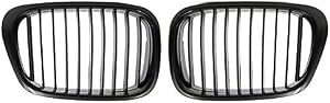 uxcell Car Matte Black Front Grille for BMW E39 4D 1997-2003