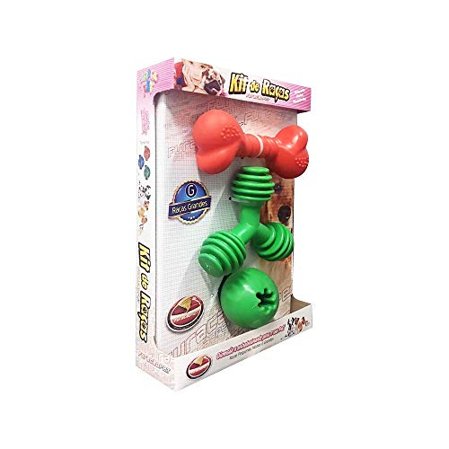 Kit Furacão Pet Raças Grandes N01 para Cães, 3 unidades, (cores sortidas)