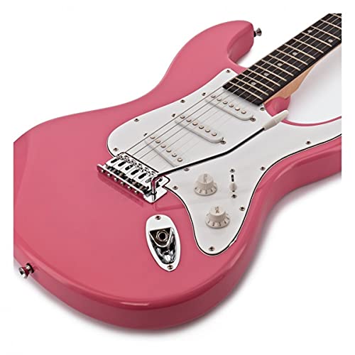 Guitare Électrique LA Taille Standard par Gear4music avec Accessoires Rose - Les Beatles, Paul McCartney, John Lennon, RIngo Starr, George Harrison Guitare Électrique LA Taille Standard par Gear4music avec Accessoires Rose – Image 5