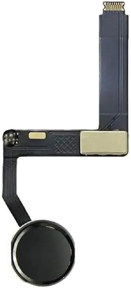 YESUN Home Button Flex Cable Assembly + Home Key Rubber Gasket and Spacer Holder for iPad Pro 9.7" A1673 A1674 A1675 (Black)