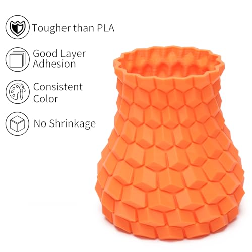 Image of INLAND Micro Center PLA+ 3D Printing Filament 1.75mm - PLA Pro Dimensional Accuracy + /- 0.03 mm - 1kg Cardboard Spool (2.2 lbs) (1 Pack Orange, 1.75mm)