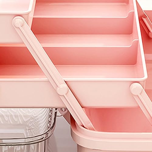 Image of Hair Accessories Organizer Box, Portable 3 Layer Storage Box Case, Multifunctional Plastic Tool Box for Art Craft, Sewing, Makeup, Medicine, Nail, Hair Accessories for Kids (Purple ,