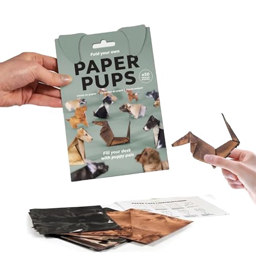 AHHALFFY 50-Piece Origami Dog Paper Craft Kit