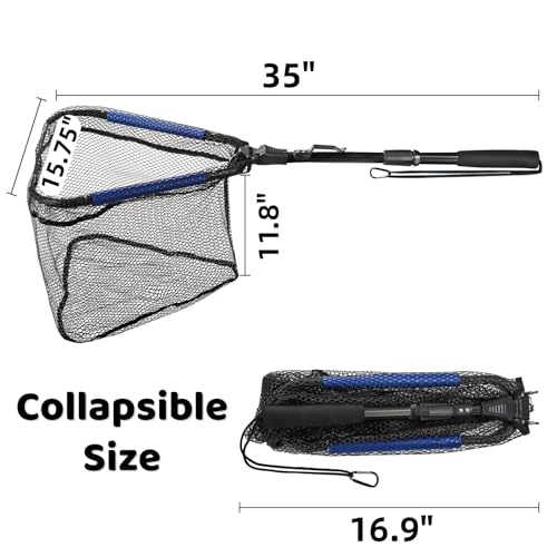 image for Noamus Floating Fishing Net, Fishing Landing Net with Collapsible Tele