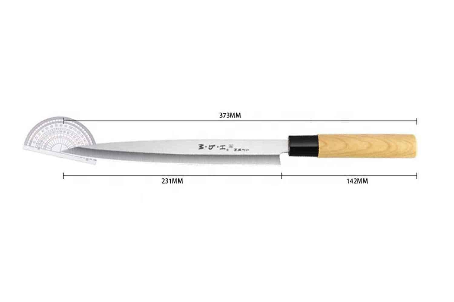 Muxel EIN Messer viele Namen Sashimi Sushi Yanagiba Knife Das Fischmesser für viele Anwendungen