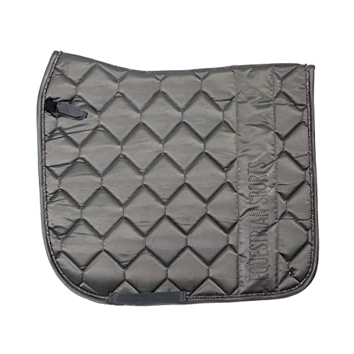 Tapis de selle dressage QHP en velours gloss vert moyen pour grand confort