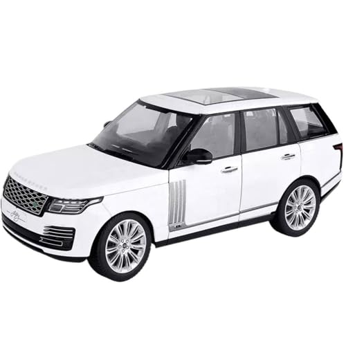 Image of Model Car Exclusive Alloy Metal Pull Back Die-cast Car Metal Pullback Toy car with Openable Doors & Light Music Best Gifts Toys Kids (1:18 Scale Range Rover SUV - White)