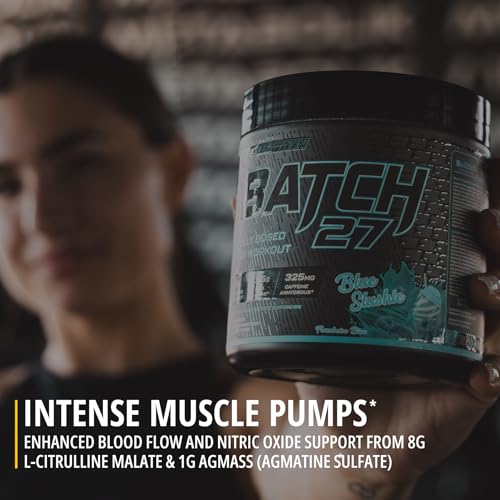 Image of TC Nutrition Batch 27 Pre Workout Powder - 8g Citrulline, 3.5g Beta Alanine, 2.5g Betaine, 325mg Caffeine | Instant Energy, Focus, Pumps, & Strength | Nitric Oxide Booster 20 sv (Pineapple Mango)