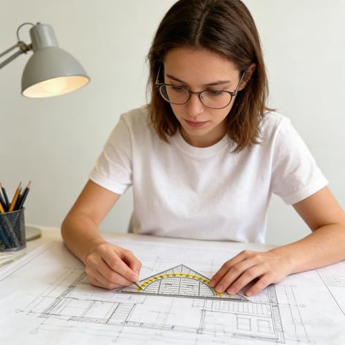 4 Stück Geodreieck Klein,Geodreieck mit Griff,Geodreieck aus Kunststoff 15.7cm Zeichendreieck Geeignet, Ideal für Schüler, Zeichner und Modellbauer