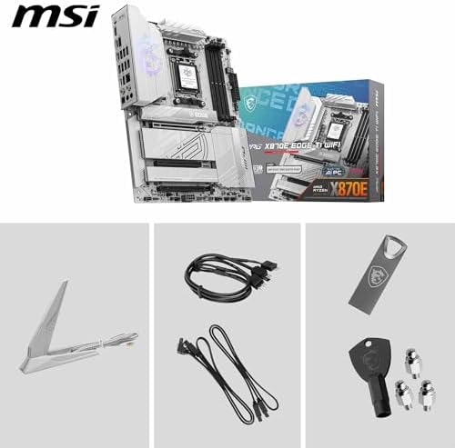 MSI MPG X870E EDGE TI WIFI AM5 DDR5 8400MHZ(OC) USB4 4x M.2 HDMI 5G LAN WIFI 7 RGB ATX - Görsel 8