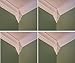 Package of 4 Crown Molding Corner Inside Block Fits 3 - 3 5/8 Inch Crown Molding