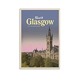 Jdheeh Vintage-Poster mit Glasgow-Motiv, 