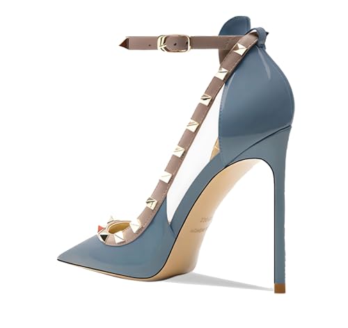Image of Women's Pointed-Toe Bag-Toe Strappy High-Heeled Shoes Sexy Stiletto Pumps