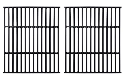 Grill Grates Replacement Parts for Broil King Signet 9865-54 20 70 90 9453-54 Grates Broil-Mate 165154 Huntington 6962-64C Gas Grill Parts Cast Iron Cooking Grates BBQ Grill Accessories 2pcs