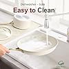 Chef Power Ceramic Cookware Sets, 10Pcs Pots and Pans Set Non Stick, Cookware Set with Stainless Steel Handle, Dishwasher & Oven Safe, Cream White and Light Gold Handle #3