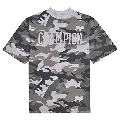 Champion Mens Big & Tall Short Sleeve Logo T Shirt for Men White/Grey Camo XLT