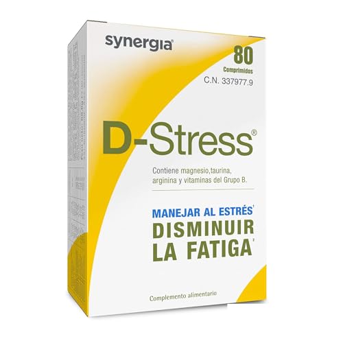 D-STRESS COMPRIMIDOS 80 Comprimidos | Magnesio de 3ª Generación + Taurina + Arginina + Vitaminas B | Controla el estrés diario y reduce la fatiga | Líder en el mercado del estrés en Francia