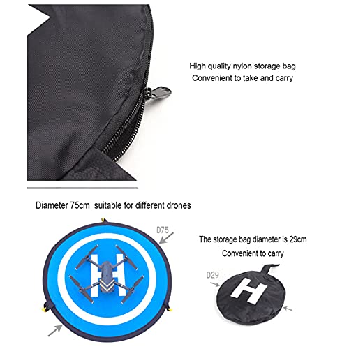 Moniel 75cm / 29,5 polegadas RC Drone Estacionamento Avental Drone Landing Pad Impermeável Fast Fold