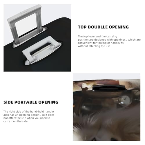 Luggage Cover Travel Suitcase Cover Elastic Suitcase Protector Cover White Puppy Luggages Protector Anti-Scratch Luggages Decorative Cover for Adult (18-32 inch)4