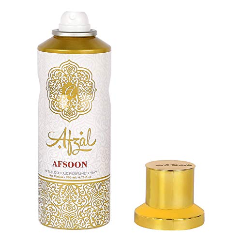 AFZAL Afsoon & Jameel Body Deodarant Spray – Non-Alcoholic Unisex, 2x200ml, Long-Lasting Arabic Fragrance scent