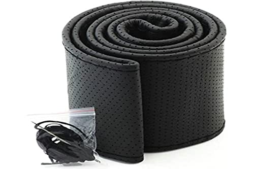 Angelo Caro(TM) DIY Fundas para Volante con Agujas e Hilo Color Negro Cover