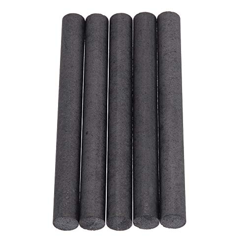 WANGZHENG Grafito Barra sólida Barra Redonda del Conductor de Rod de fusión Stir Fundición Refinación Oro Cobre Plata, 5 x,Length:100mm Diameter:4mm Cover