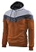 Mooncolour Mens Novelty Color Block Hoodies Cozy Sport Outwear