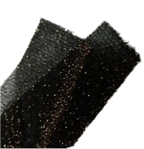 Tissu pailleté anti-effilochage marron brillant pour coudre facilement vos vêtements