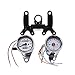 uxcell Universal Silver Tone Shell Motorcycle Tachometer Speedometer Odometer Gauge Set