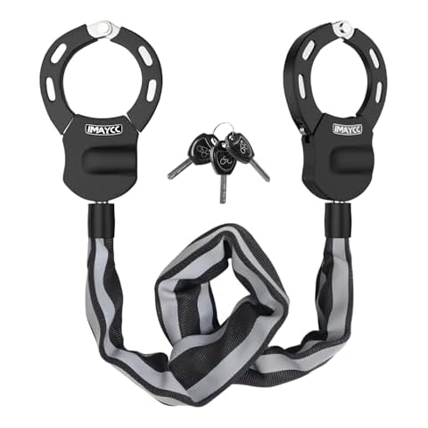 IMAYCC Mini Scooter Lock, Electric Scooter Locks Anti Theft, Portability Lock for E Scooter, Bike Locks Heavy Duty, Security Chain Lock for Segway Ninebot Xiaomi NIU and Other Scooter Lock Cover