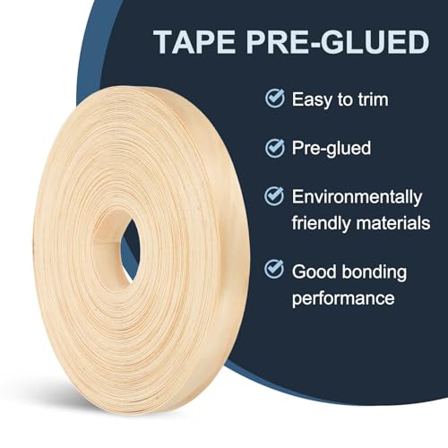 Cinta de chapa de madera prepegada flexible PATIKIL de pino para restauración de muebles 5