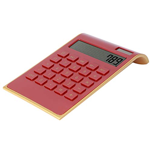 ViaGasaFamido Calculatrice LCD Bureau Affichage à énergie Solaire 10 pour Chiffres pour Support Affichage pour pour Bureau à Domicile Calculatrice Utilitaire Ventilateur Ventilateurs (Rouge)