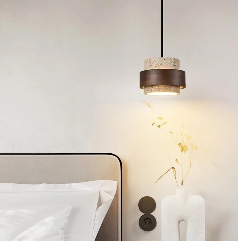 Suspension nordique vintage pour sublimer un plafond de salon sombre