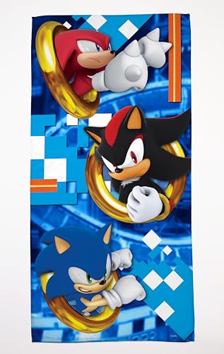 Sonic The Hedgehog Vibrant Beach and Pool Towel Size 30 x 60 inches Soft