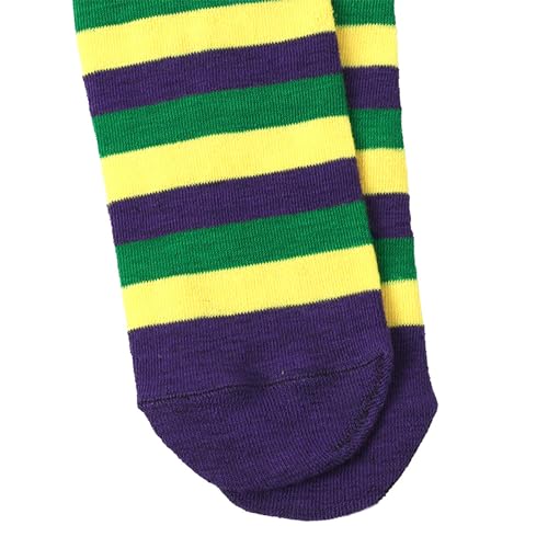 Image of DOOVID Casual Knee High Socks for Women Tube Socks Elasticity Athletic Socks Thin Stripe Knee High Stockings