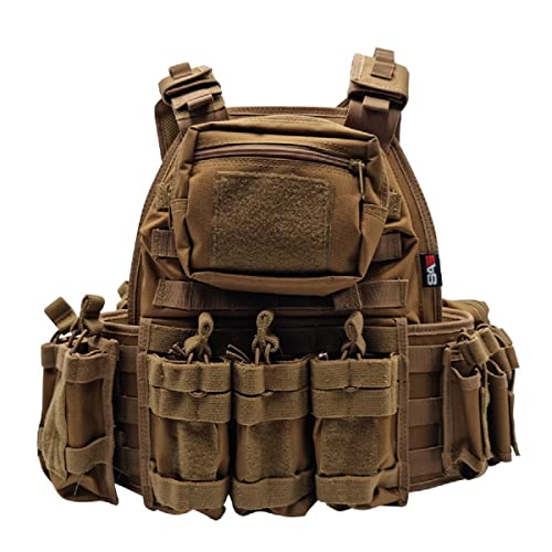 Gilet lourd Swiss Arms Tan pour airsoft et entraînement tactique