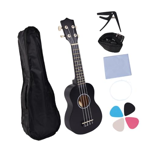 Ukulélé pour enfants DuskHaven la mini guitare acoustique noire facile à transporter partout