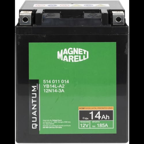 Quantum Energy Batteria Moto E Scooter 14AH 12V 185A Tecnologia Agm Sigillata Polo Positivo Sinistro - 7