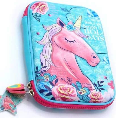 BRUZONE Pencil Pouches Pink Blue Unicorn Art EVA Pencil Box Set of 1 (Light Blue) (2021) (B09DVNFJPR) Amazon Price History, Amazon Price Tracker