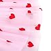 Girls Skirt Pink Valentine Day Love Heart Mini High Waist Mesh Tutu Dance 4-5
