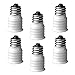 Lamp Socket Adapter Light Bulb Socket Adapter E12 to E14 Lamp Bulb Converter Screw in Thread Adapter Holder 6PCS