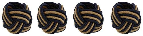 Image of handmade Napkin ring holder (Blue and Brown) Set of 4