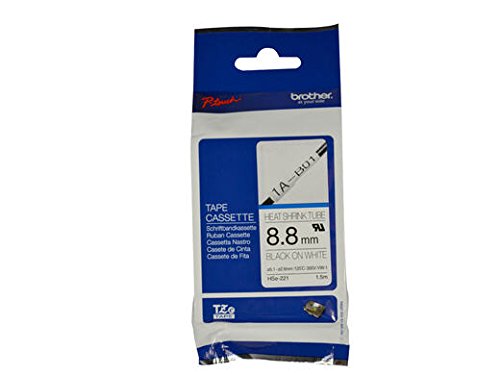 Brother HSE221 Printable 2:1 Heat Shrink TUBING 8.8MM X 1.5M (0.34IN X ...