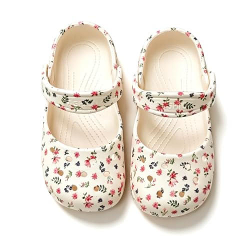 Solaud Girls' Flat Clogs Interest Unique Print Cute Accessories Closed-Toe