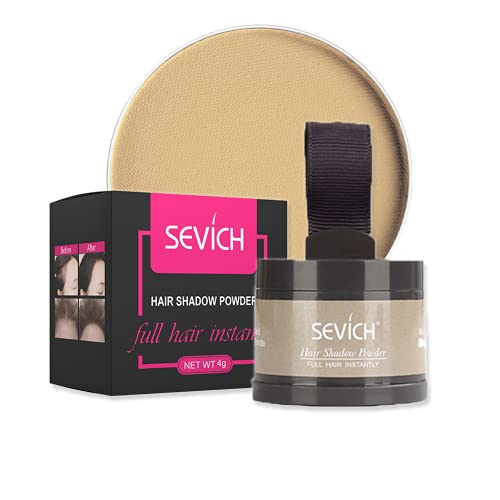 Instantly Hairline Shadow - Sevich Hairline Powder, Quick Cover Grey Hair Root Concealer, Eyebrows & Beard Line, Hair Root Touch Up For Thinning Grey Hairline, Windproof&Sweatproof, Med Blonde #TOP13